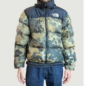 The North Face Nuptse 700 Puffer Jacket Mens Large Camo Black 1996 Retro